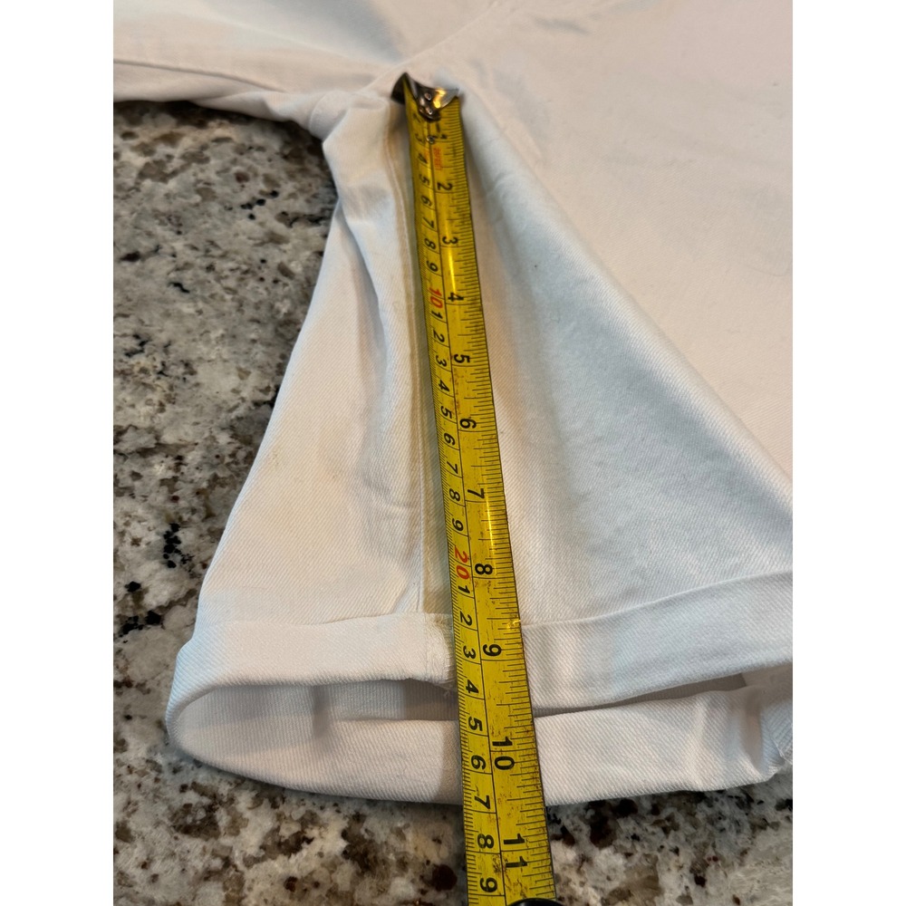 d.jeans Womens White Denim Bermuda Shorts Size 6 Cuffed Stretch Mid Rise - Picture 5 of 6